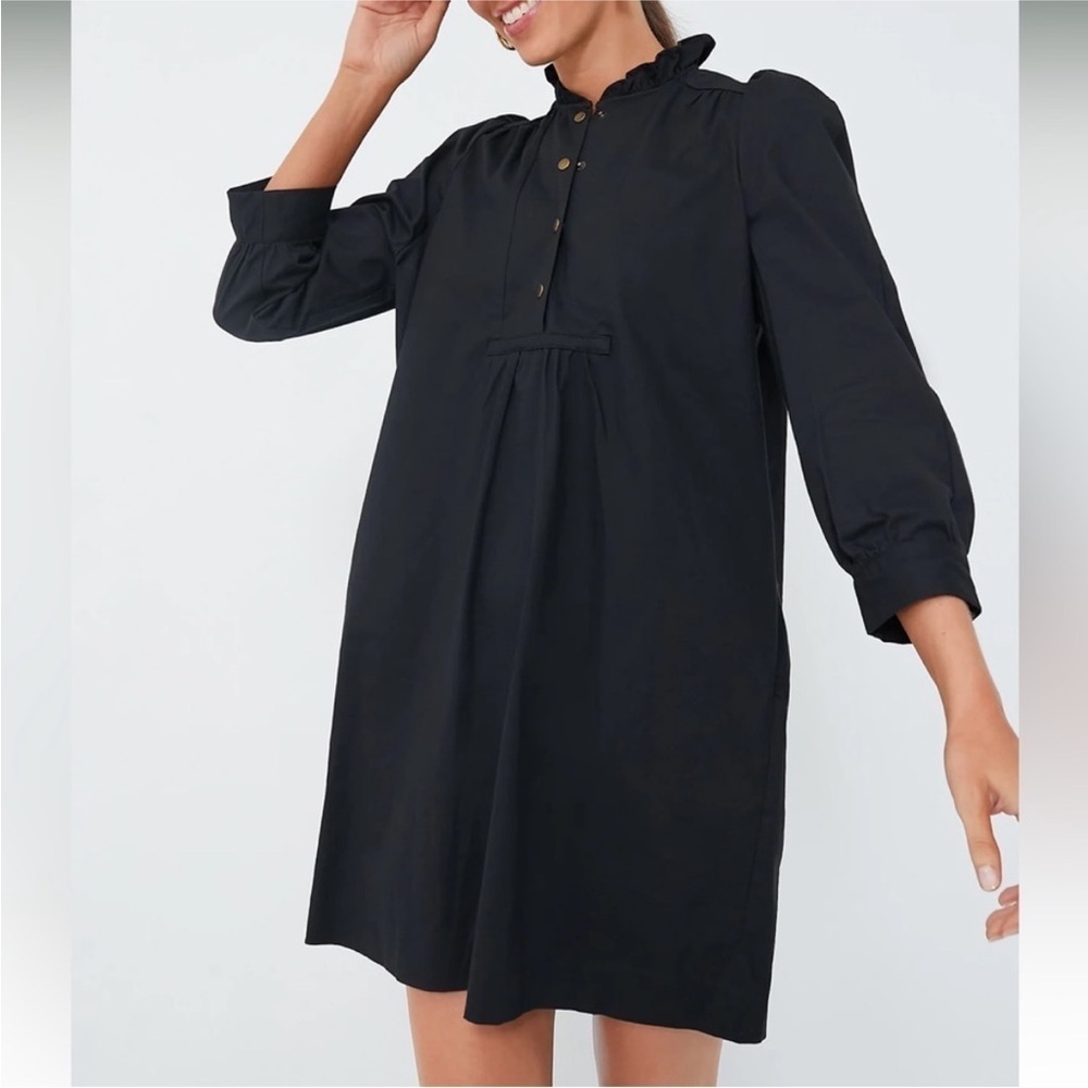 Tuckernuck Pomander Place Claiborne Shirt Dress Puff Sleeve Ruffle Collar XS